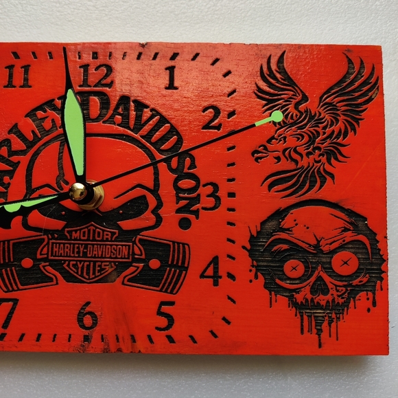 Harley Davidson skull clock - Picture 1 of 5
